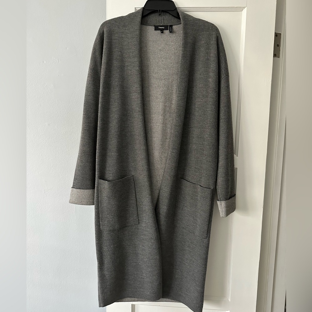 Theory long coat/cardigan, M